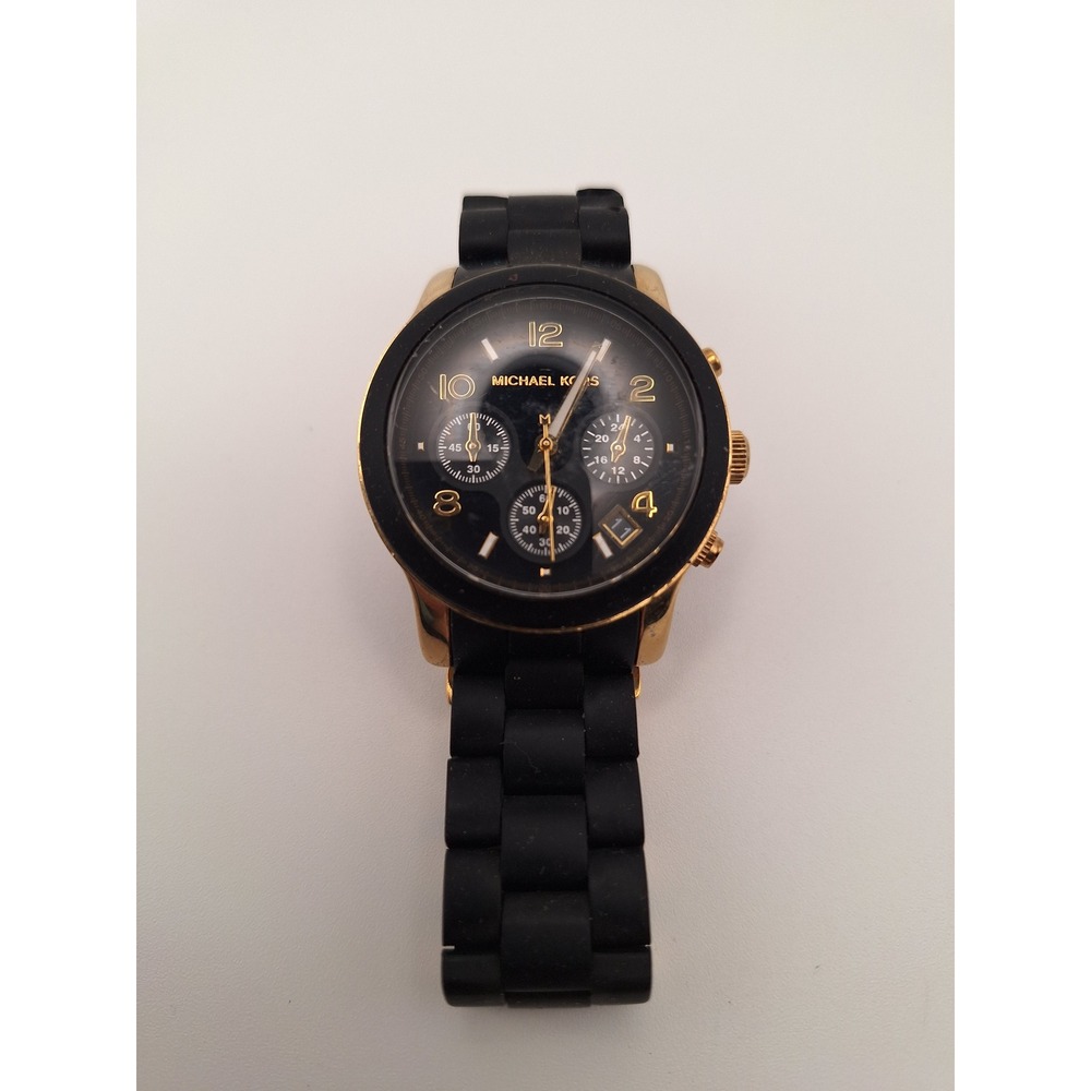 Michael Kors Runway Chronograph Black Dial Watch Model MK5191 NEEDS BATTERY